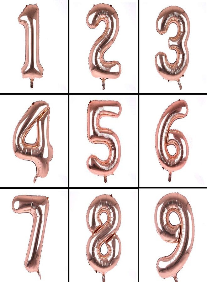 AMFIN Number Foil Balloon - Rose Gold (4 Number) - Image 5